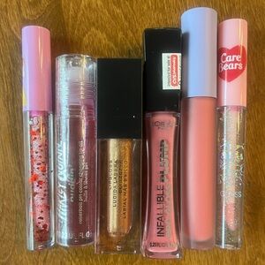 Reserved Britt QTY 6 Lip Gloss Oil Bundle Mixed Brands NEW